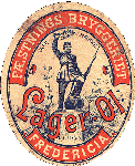 Ca 1890 Lager &Oslash;l fra F&aelig;stningsbryggeriet Fredericia