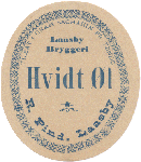  1898 - 1901 Hvidtøl fra Laasby bryggeri, R. Pind