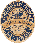 o 1910 lager&oslash;l fra baiersk og hvidt&oslash;l-bryggeriet N&oslash;rresundby.