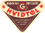 Ca 1950 R&oslash;nne Bryggeri Hvidt&oslash;l