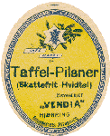 ca. 1910 Taffel-Pilsner fra Vendia, Hjørring