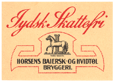 Ca 1900 jydsk skattefri fra Horsens baiersk og hvidtølbryggeri