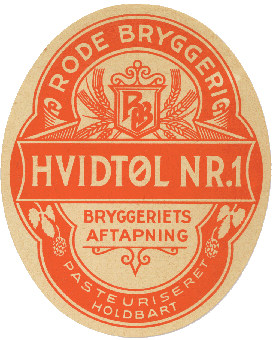 ca. 1955 Rode Bryggeri, hvidt&oslash;l no 1
