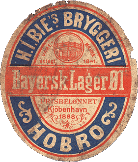 Ca 1900 Bayersk lagerøl fra H.J. Bie Hobro