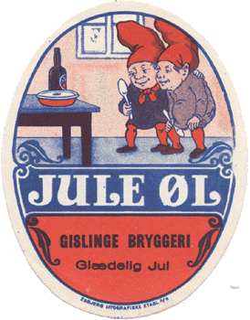 ca. 1950 Gislinge juleøl tegnet af Larsen