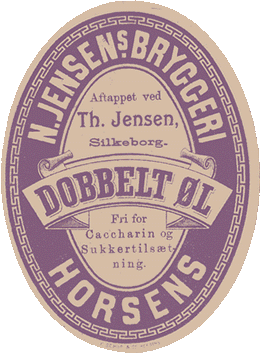 o 1900 Dobbeltøl fra N. Jensens Bryggeri Horsens