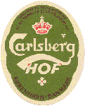 1964 - 1968 Hofleverandør - etiket fra Carlsberg 