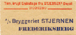 ca 1935 Emballageetiket fra Stjernen 