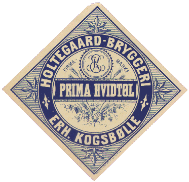 1883-1897 Hvidtøl fra Holtegaards bryggeri