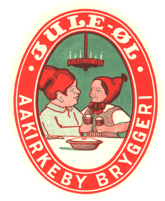 Ca 1935 Juleøl fra Aakirkeby Bryggeri