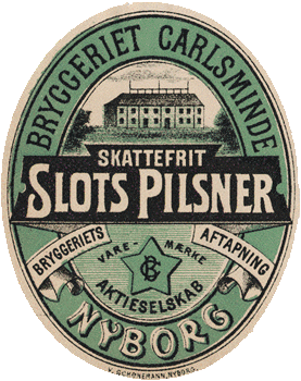 o 1900 Skattefri Slotspilsner fra Carlsminde Nyborg 