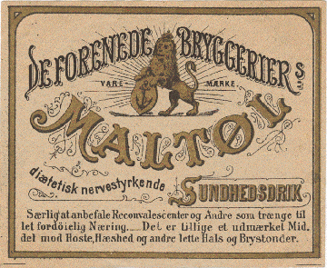 ca. 1905 Ægte Maltøl fra Horsens