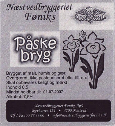 Næstvedbryggeriet Føniks, Påskebryg, påsken 2007 