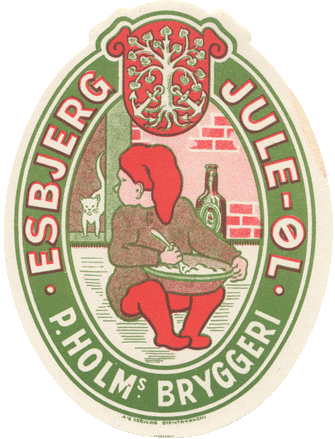 o 1930 Esbjerg juleøl med esbjergs byvåben