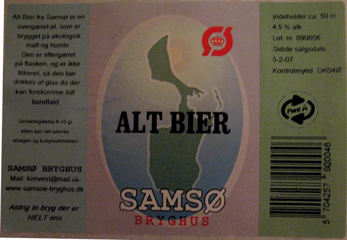 Sams Bryghus, Alt Bier januar 2007 