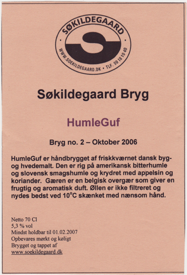 Skildegrd Bryg, Humleguf - oktober 2006