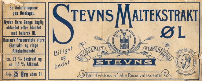 ca. 1904 Stevns Maltekstrakt øl fra Storehedinge 