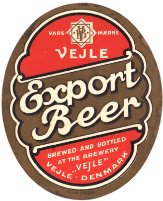 Ca 1920 Eksport Beer fra Vejle 