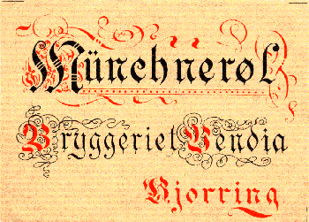 Ca 1890 Vendia Münchener øl